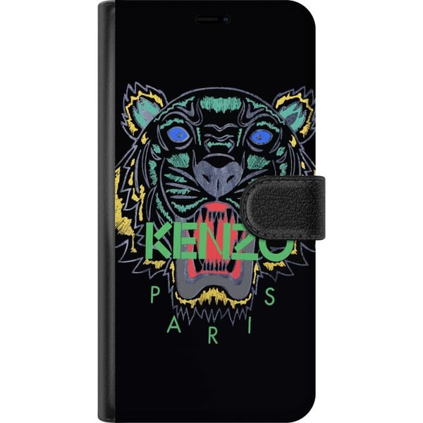 Kompatibelt Plånboksfodral till Samsung Galaxy A20e Kenzo tiger Paris mode poster fashion luxury streetwear brand logo ikonisk svart bakgrund retro a