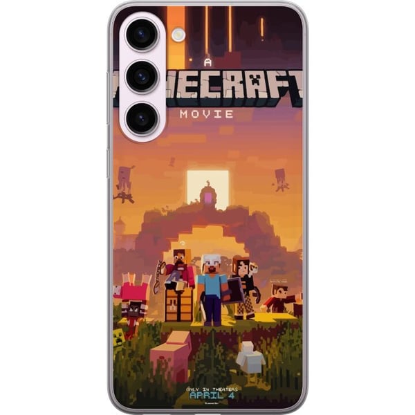 Kompatibelt Mobilskal till Samsung Galaxy S23+ Minecraft Pixel Block Byggspel