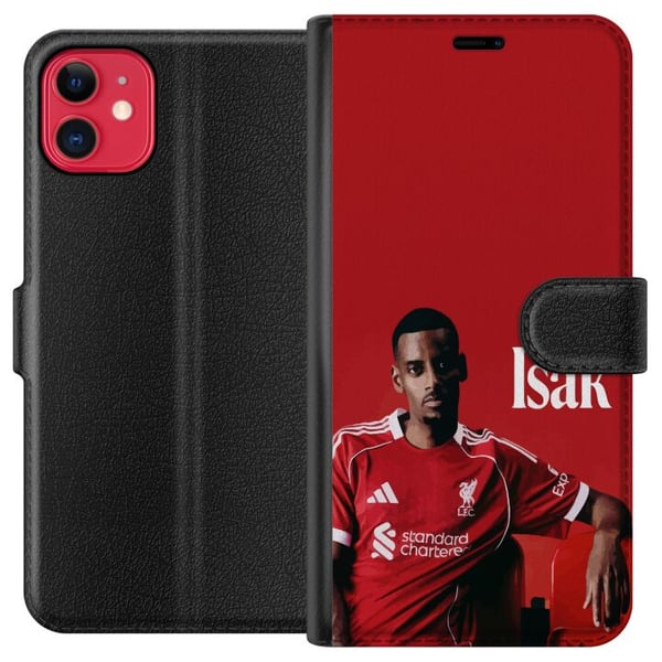 Kompatibel Tegnebogsetui til Apple iPhone 11 Alexander Isak fodboldplakat Liverpool-trøje Sveriges landshold angriber Premier League forward-design Kompatibel Tegnebogsetui til Apple iPhone 11 Alexander Isak fodboldplakat Liverpool-trøje Sveriges landshold angriber Premier League forward-design