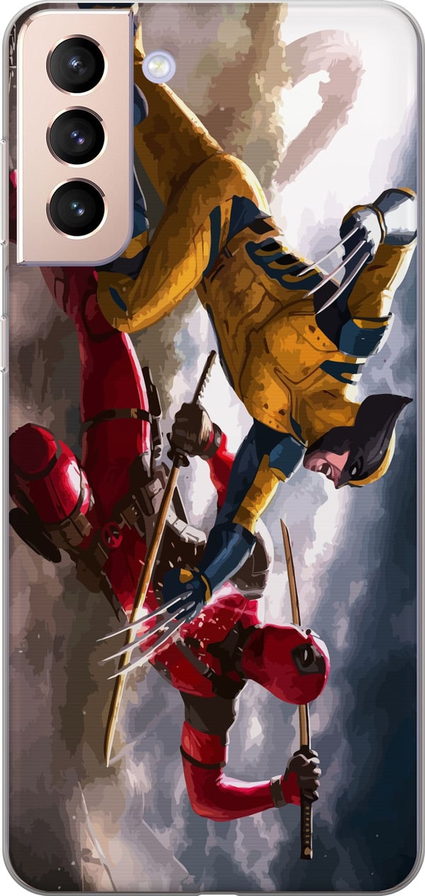 Kompatibelt Mobilskal till Samsung Galaxy S21 Wolverine Deadpool