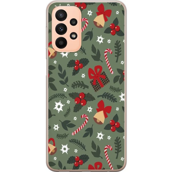 Kompatibel Mobilcover til Samsung Galaxy A23 Glædelig Jul mønster