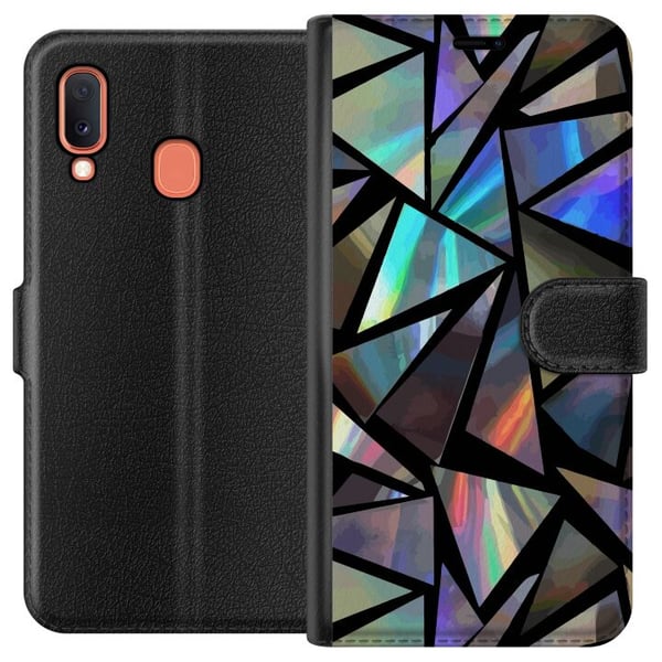 Kompatibelt Lommeboketui til Samsung Galaxy A20e 3D Refleksjon Kompatibelt Lommeboketui til Samsung Galaxy A20e 3D Refleksjon