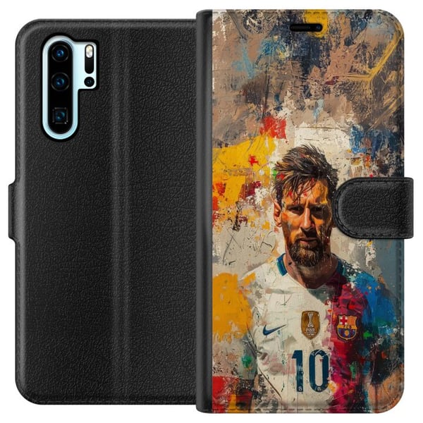 Yhteensopiva Lompakkokotelo Huawei P30 Pro Messi Art