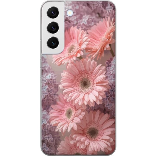 Yhteensopiva Puhelinkuori Samsung Galaxy S22 5G Vaaleanpunaiset kukat kukkakuvioinen design