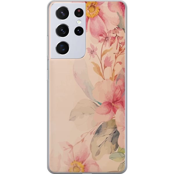 Kompatibel Mobilcover til Samsung Galaxy S21 Ultra 5G Farverige Blomster