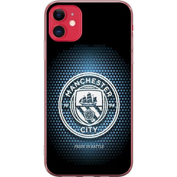 Kompatibelt Mobilskal till Apple iPhone 11 Manchester City fotboll Erling Haaland blå klubbdesign illustration