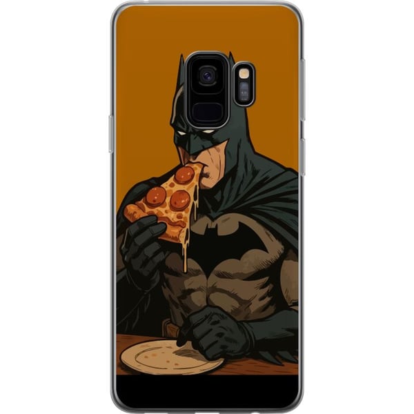Kompatibelt Mobildeksel til Samsung Galaxy S9 Batman-plakat spiser pizza DC Comics-helt tegneserie retro humor morsom matillustrasjon morsom kunst Kompatibelt Mobildeksel til Samsung Galaxy S9 Batman-plakat spiser pizza DC Comics-helt tegneserie retro humor morsom matillustrasjon morsom kunst