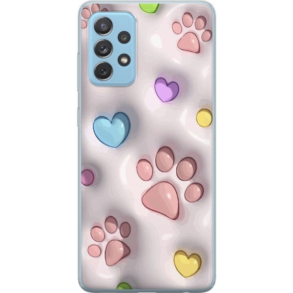 Kompatibelt Mobildeksel til Samsung Galaxy A52 5G Fluffy Pfoten Kompatibelt Mobildeksel til Samsung Galaxy A52 5G Fluffy Pfoten