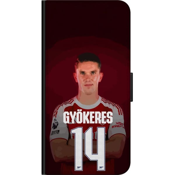 Kompatibelt Lommeboketui til Samsung Galaxy A03s Viktor Gyökeres Arsenal 14 Fotballinspirert design med Gyökeres i rød kampdrakt nummer 14