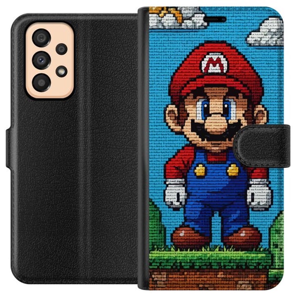 Yhteensopiva Lompakkokotelo Samsung Galaxy A33 5G Nintendo Super Mario juliste retro pelaaminen 8bit pikselitaide peli klassinen pelisankari seinämaa