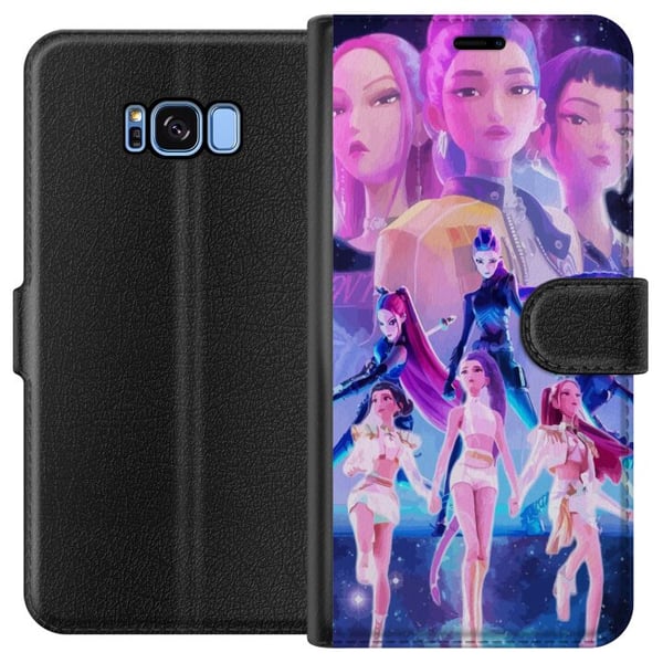 Yhteensopiva Lompakkokotelo Samsung Galaxy S8 Kosminen neonympäristö, jossa on K-popista inspiroitunut tyttöryhmä futuristisessa lavastuksessa Yhteensopiva Lompakkokotelo Samsung Galaxy S8 Kosminen neonympäristö, jossa on K-popista inspiroitunut tyttöryhmä futuristisessa lavastuksessa