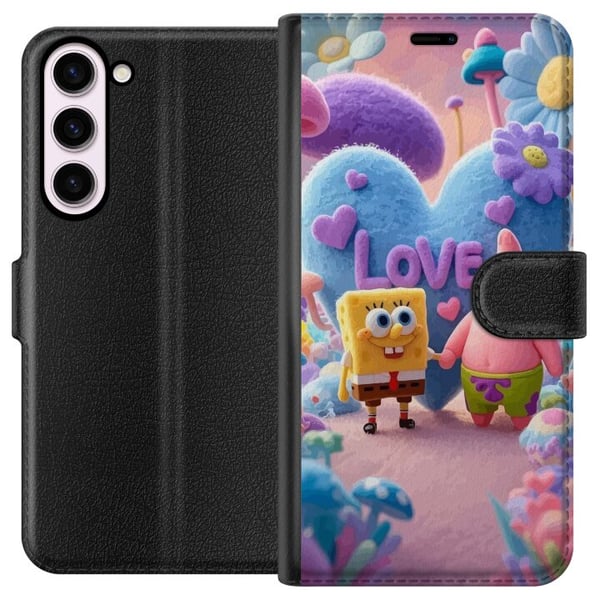 Kompatibel Tegnebogsetui til Samsung Galaxy S23+ SvampeBob og Patrick kærlighed farverig pastelverden med hjerter blomster og venskab i ægte glædesst Kompatibel Tegnebogsetui til Samsung Galaxy S23+ SvampeBob og Patrick kærlighed farverig pastelverden med hjerter blomster og venskab i ægte glædesst