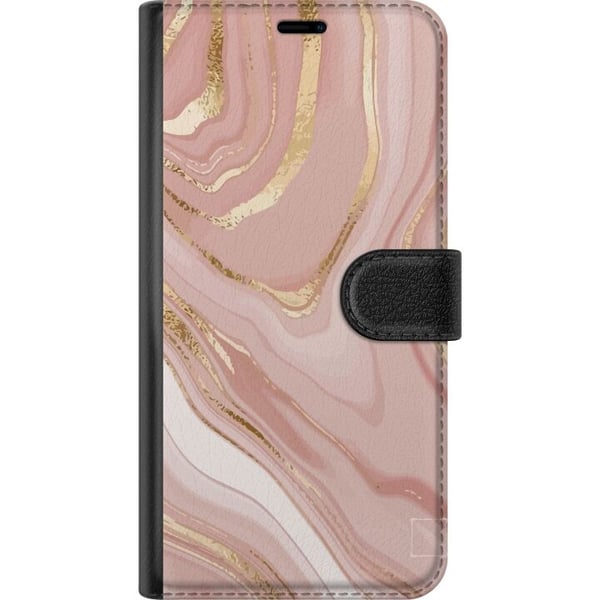 Kompatibelt Lommeboketui til Apple iPhone 16e Marmor Rosa