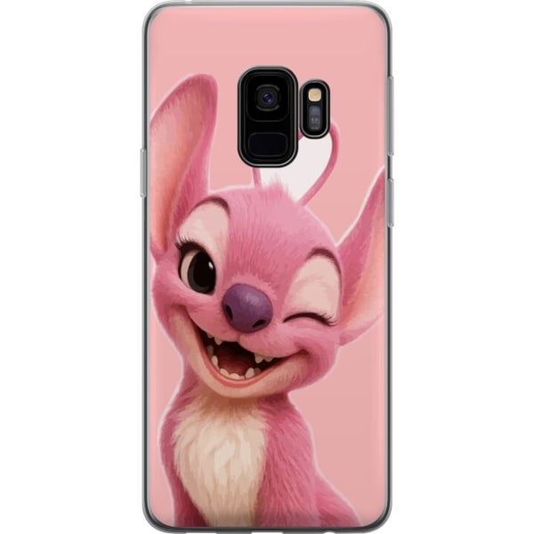 Kompatibel Mobilcover til Samsung Galaxy S9 Lyserød englefigur, der blinker, sødt design med hjerte, kærlighed, legesyge og sød energi i pastelfarver