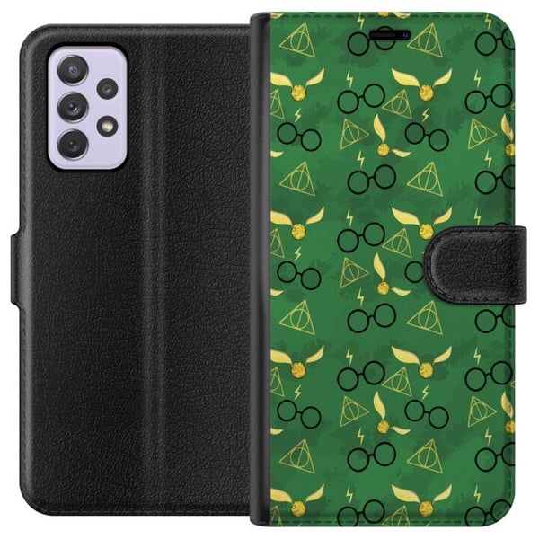Kompatibel Tegnebogsetui til Samsung Galaxy A52s 5G Harry Potter-briller Det Gyldne Lyn Dødsregalierne magisk design med mystik og troldmandsstemning