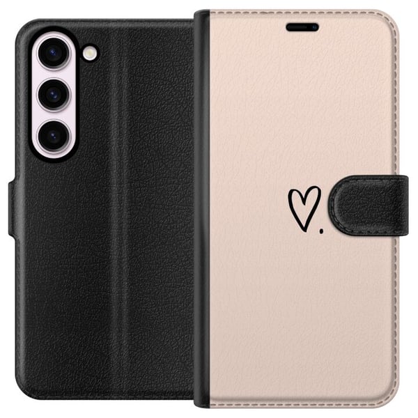 Kompatibelt Lommeboketui til Samsung Galaxy S23 Hjerte