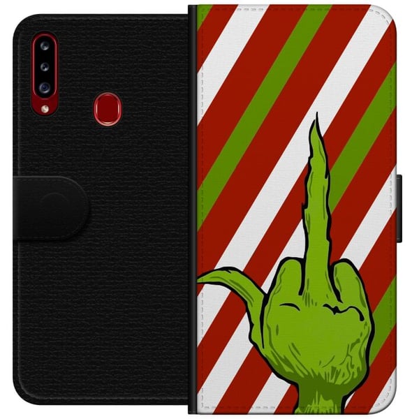Yhteensopiva Lompakkokotelo Samsung Galaxy A20s Grinch