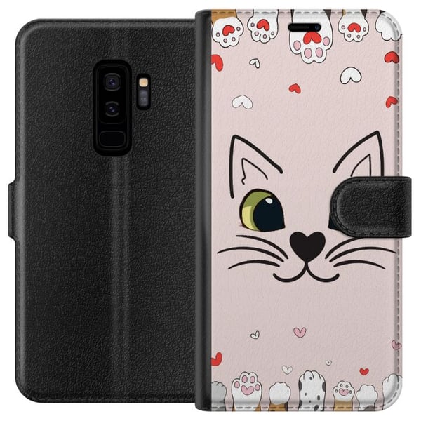 Kompatibelt Plånboksfodral till Samsung Galaxy S9+ Mjooo Katt Kompatibelt Plånboksfodral till Samsung Galaxy S9+ Mjooo Katt