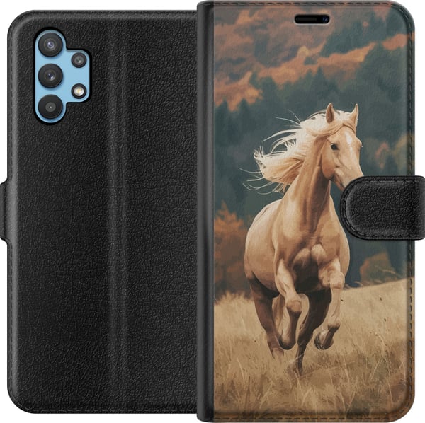 Yhteensopiva Lompakkokotelo Samsung Galaxy A32 5G Juokseva Hevonen