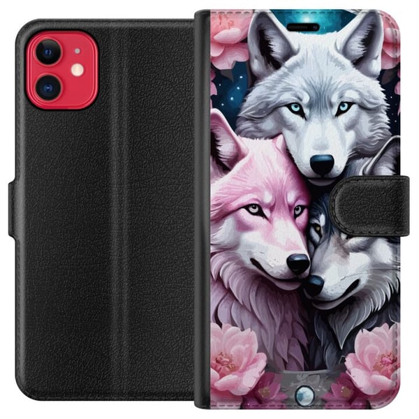 Kompatibel Tegnebogsetui til Apple iPhone 11 Ulve Kompatibel Tegnebogsetui til Apple iPhone 11 Ulve