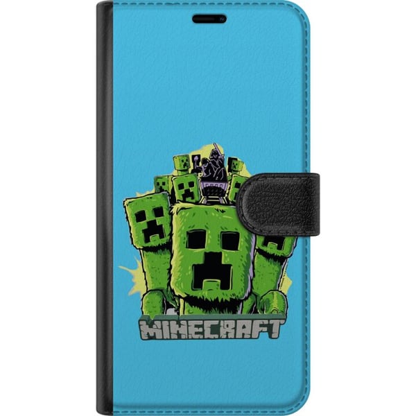 Kompatibelt Plånboksfodral till Xiaomi 12 Pro Minecraft Creeper armé i tecknad stil – grön Creeper illustration med klassiskt Minecraft tema för fans