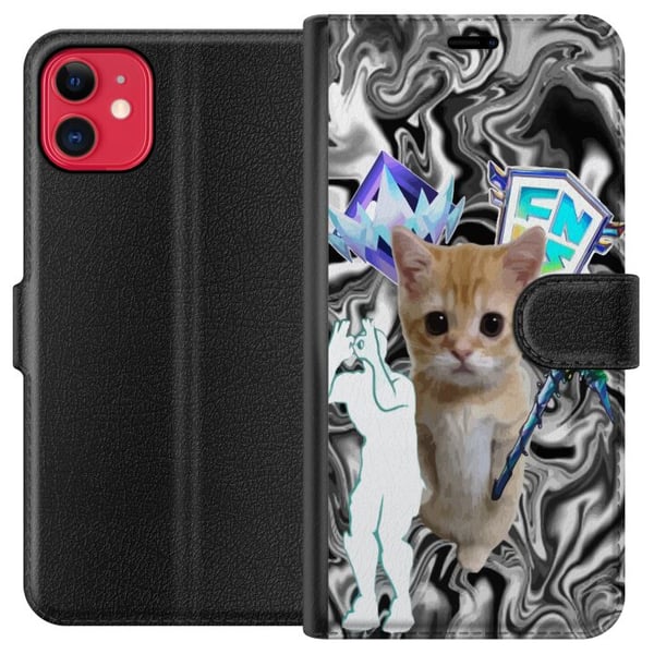 Kompatibelt Plånboksfodral till Apple iPhone 11 Katt Kompatibelt Plånboksfodral till Apple iPhone 11 Katt