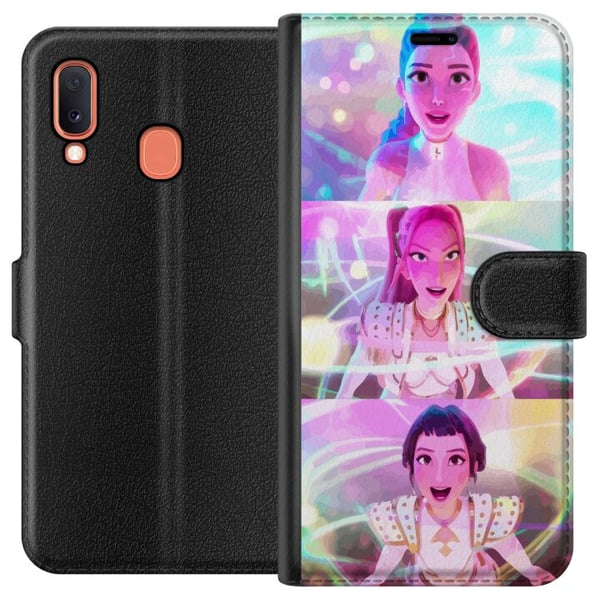 Kompatibelt Plånboksfodral till Samsung Galaxy A20e KPop Demon Hunters samlardocka limited ed.