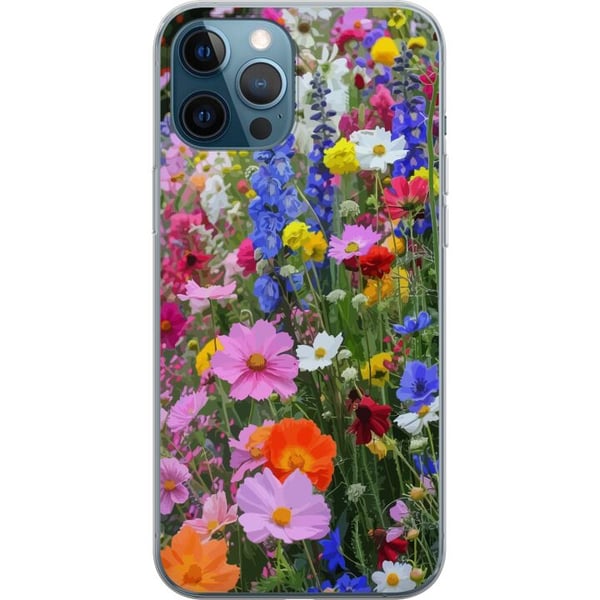 Kompatibel Mobilcover til Apple iPhone 12 Pro Blomstret mobilcover med sommerlig eng og naturmotiv Kompatibel Mobilcover til Apple iPhone 12 Pro Blomstret mobilcover med sommerlig eng og naturmotiv