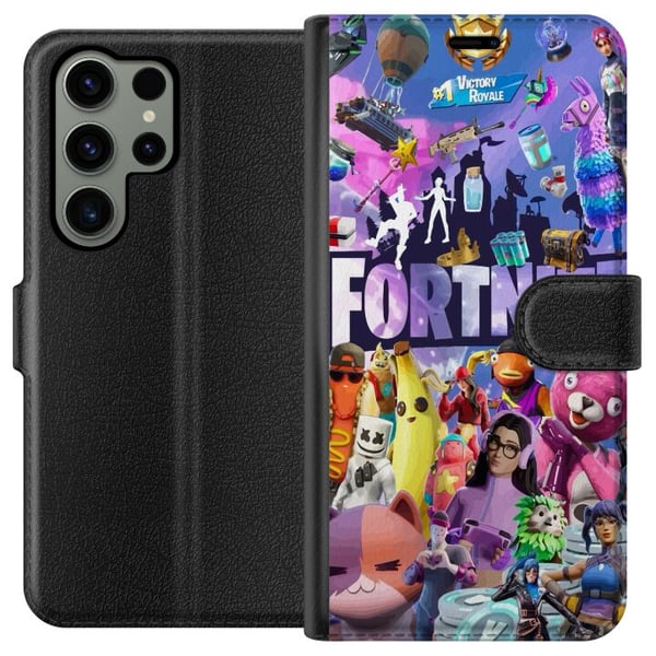 Kompatibel Tegnebogsetui til Samsung Galaxy S23 Ultra Fortnite Gruppe