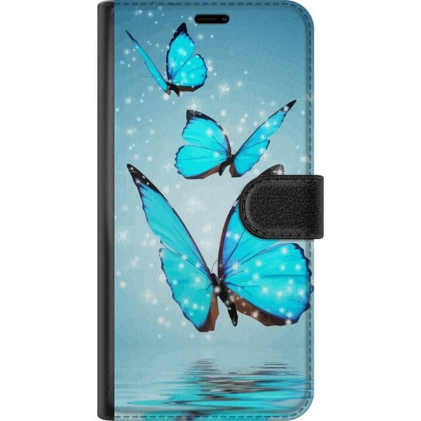 Kompatibelt Lommeboketui til Samsung Galaxy S25 Glimrende Sommerfugler