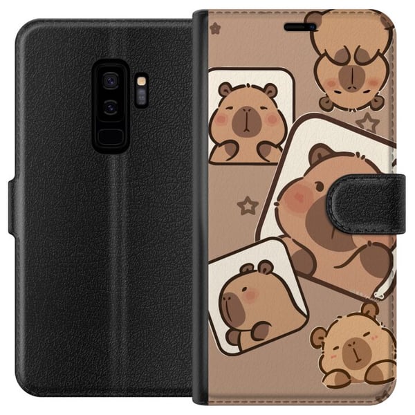 Yhteensopiva Lompakkokotelo Samsung Galaxy S9+ Capybara Frame Friends Leikkisä design, jossa on pieniä kapybaroja tähtikuvioisissa ruuduissa ja beige Yhteensopiva Lompakkokotelo Samsung Galaxy S9+ Capybara Frame Friends Leikkisä design, jossa on pieniä kapybaroja tähtikuvioisissa ruuduissa ja beige