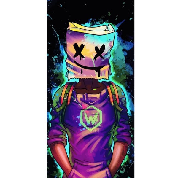 Kompatibel Tegnebogsetui til Apple iPhone 13 Pro Fortnite Marshmello