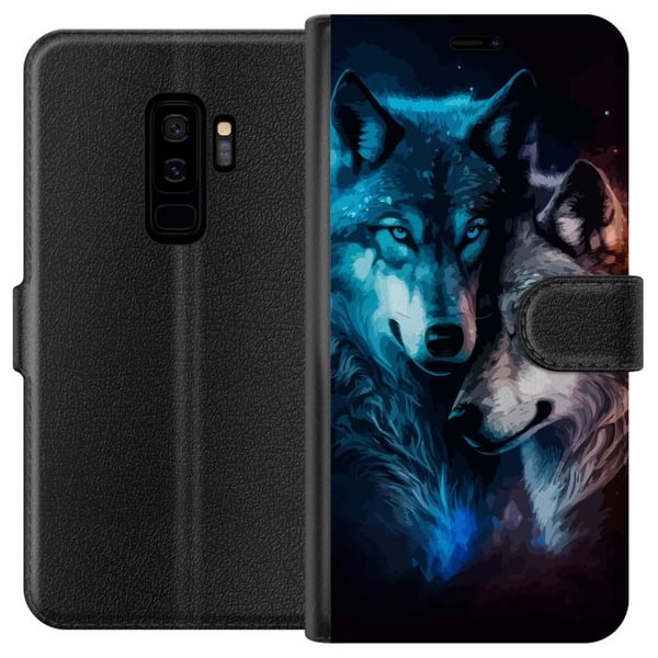 Kompatibelt Plånboksfodral till Samsung Galaxy S9+ Vargar i natten