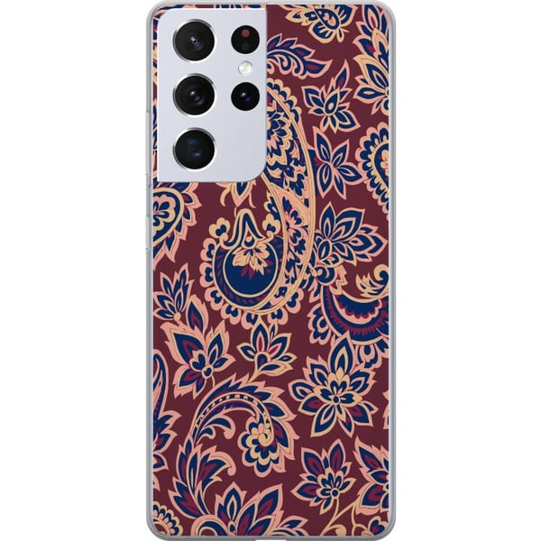 Kompatibelt Mobildeksel til Samsung Galaxy S21 Ultra 5G Paisley orientalsk mønster boho indisk mønster vintage ornament blomster retro tekstil tapet Kompatibelt Mobildeksel til Samsung Galaxy S21 Ultra 5G Paisley orientalsk mønster boho indisk mønster vintage ornament blomster retro tekstil tapet