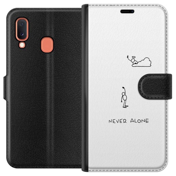 Kompatibelt Plånboksfodral till Samsung Galaxy A20e Aldrig Ensam Kompatibelt Plånboksfodral till Samsung Galaxy A20e Aldrig Ensam
