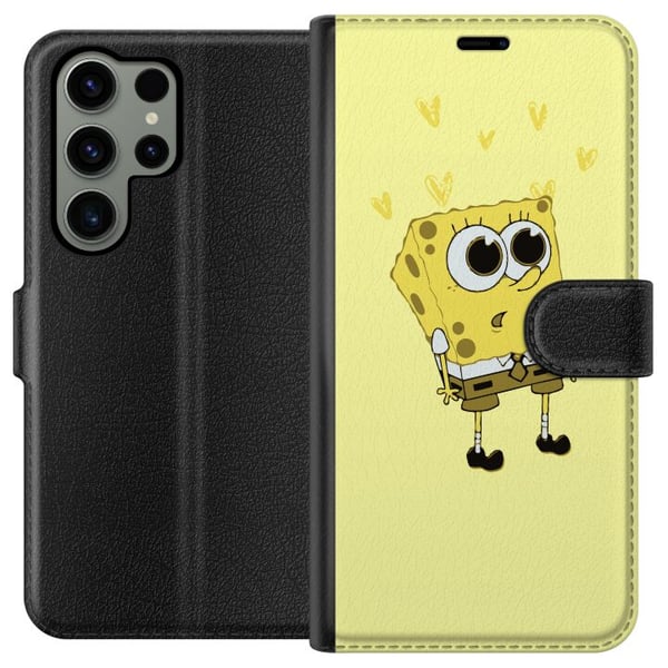 Kompatibel Tegnebogsetui til Samsung Galaxy S23 Ultra SvampeBob Firkant Kompatibel Tegnebogsetui til Samsung Galaxy S23 Ultra SvampeBob Firkant