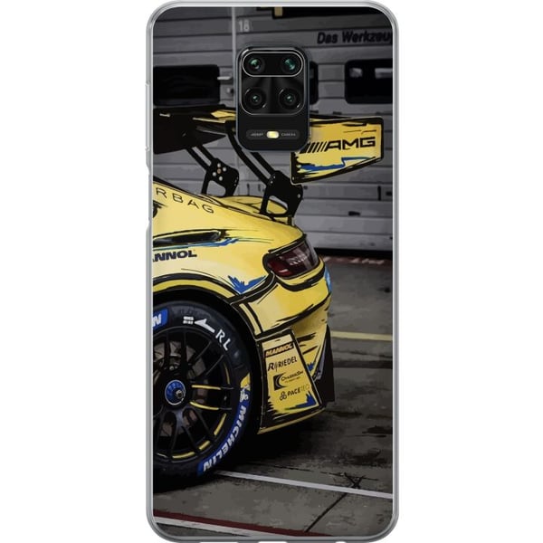 Kompatibel Mobilcover til Xiaomi Redmi Note 9S AMG Mercedes plakat racing sportsvogn gul luksus bilindustri tysk mærke motorsport bildesign retro