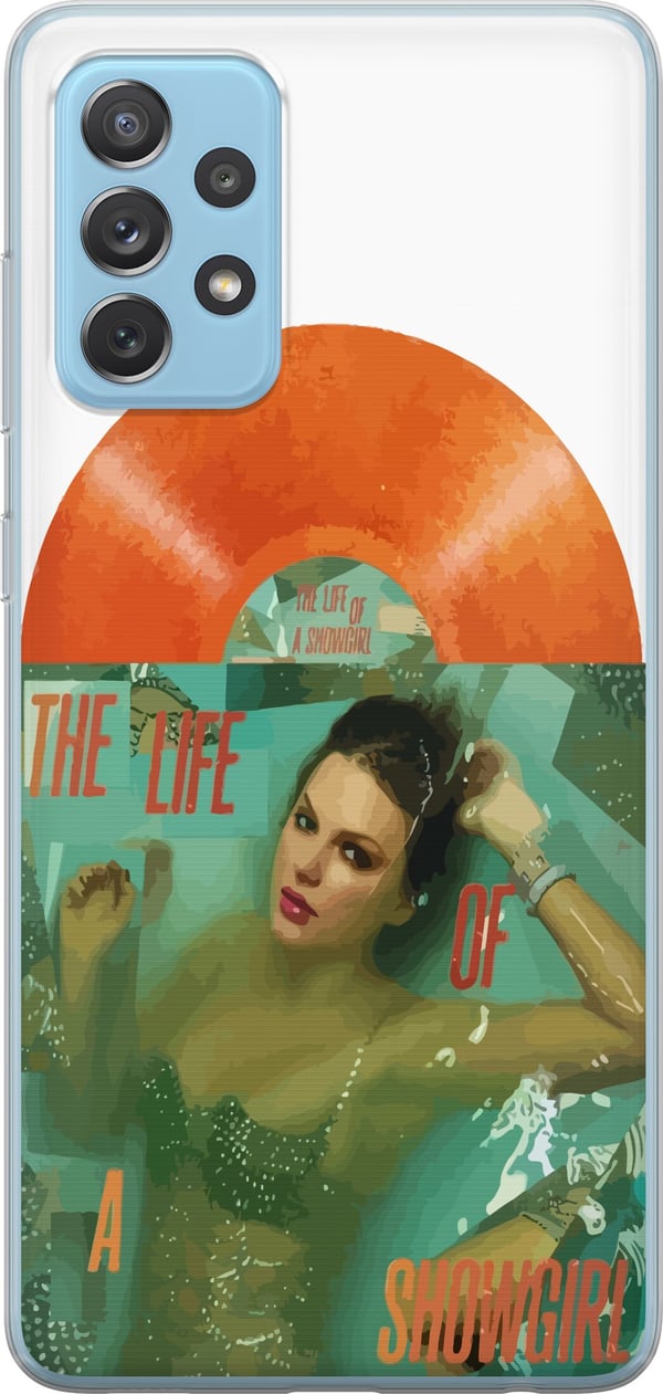 Yhteensopiva Puhelinkuori Samsung Galaxy A52 5G Taylor Swift The Life of a Showgirl – Vaaleanpunainen popdiiva glitterissä ja glamourissa
