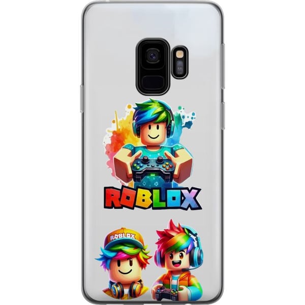 Kompatibel Mobilcover til Samsung Galaxy S9 Roblox Rainbow Gamer Design farverig spilverden med figurer i regnbuens farver fyldt med glæde og kreativ