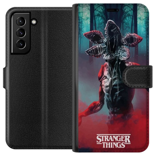 Kompatibelt Lommeboketui til Samsung Galaxy S21+ 5G Fremmede Ting Monster Kompatibelt Lommeboketui til Samsung Galaxy S21+ 5G Fremmede Ting Monster