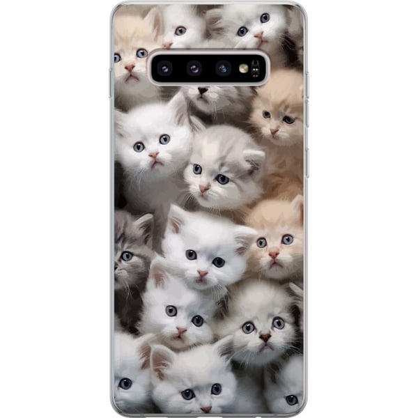 Kompatibelt Mobildeksel til Samsung Galaxy S10+ Katter