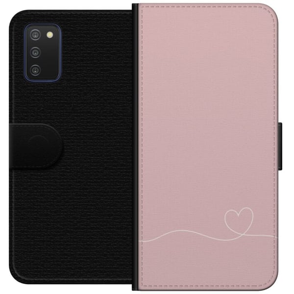 Kompatibelt Lommeboketui til Samsung Galaxy A03s Rosa Hjärna Design