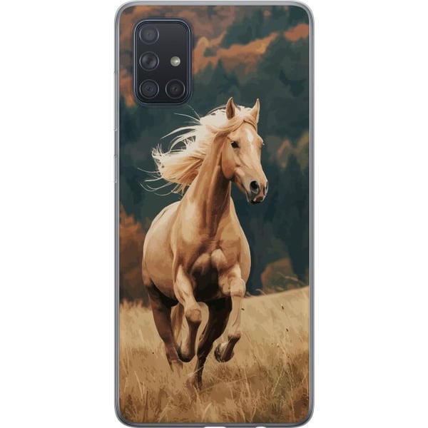 Kompatibelt Mobildeksel til Samsung Galaxy A71 Springende Hest Kompatibelt Mobildeksel til Samsung Galaxy A71 Springende Hest