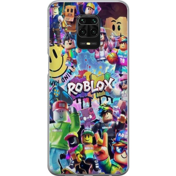Kompatibel Mobilcover til Xiaomi Redmi Note 9S Stor og farverig Roblox-verden fyldt med karakterer, bevægelse og energi, legende gaming-illustration