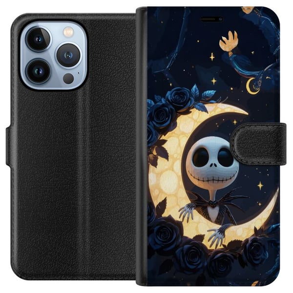Yhteensopiva Lompakkokotelo Apple iPhone 13 Pro Kuutamoskeletti – aihe, jossa luurankohahmo istuu tähdistä ja ruusuista ympäröidyllä kuulla Yhteensopiva Lompakkokotelo Apple iPhone 13 Pro Kuutamoskeletti – aihe, jossa luurankohahmo istuu tähdistä ja ruusuista ympäröidyllä kuulla