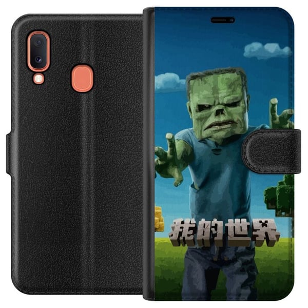 Kompatibelt Plånboksfodral till Samsung Galaxy A20e A Minecraft Movie Kompatibelt Plånboksfodral till Samsung Galaxy A20e A Minecraft Movie