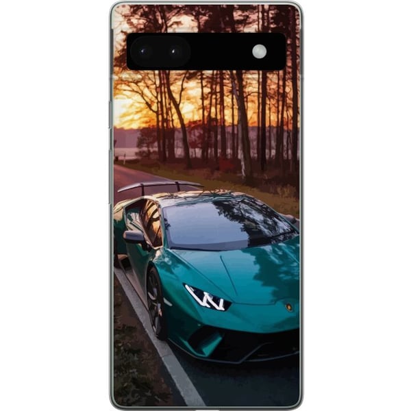 Yhteensopiva Puhelinkuori Google Pixel 6a Lamborghini Superauto Racing Urheiluauto
