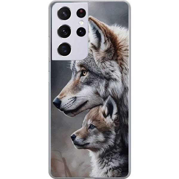 Kompatibel Mobilcover til Samsung Galaxy S21 Ultra 5G Ulve Vild Natur Dyr Mystisk Kompatibel Mobilcover til Samsung Galaxy S21 Ultra 5G Ulve Vild Natur Dyr Mystisk