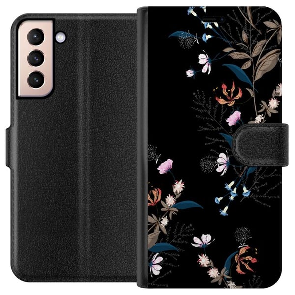 Kompatibel Tegnebogsetui til Samsung Galaxy S21 Blomster