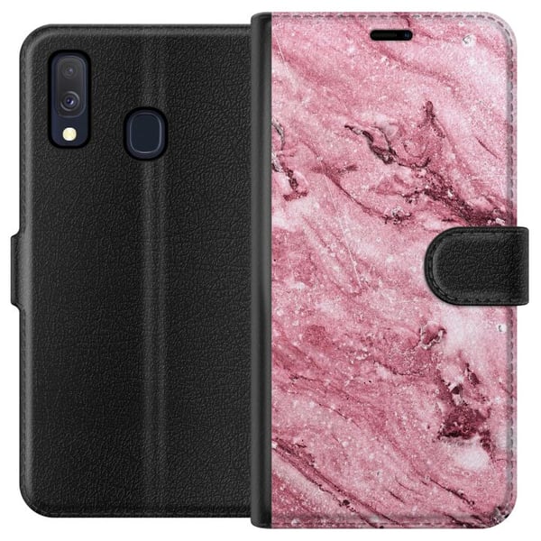 Kompatibel Tegnebogsetui til Samsung Galaxy A40 Glitter Marmor